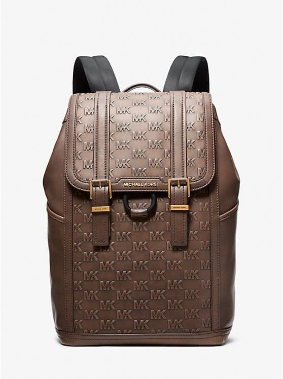 Colby Medium Logo Embossed Burnished Leather Backpack review